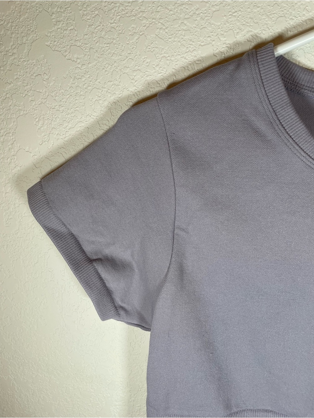Offline By Aerie Cropped Sidewalk Seamless Shirt Lavender Medium - Picture 3 of 7